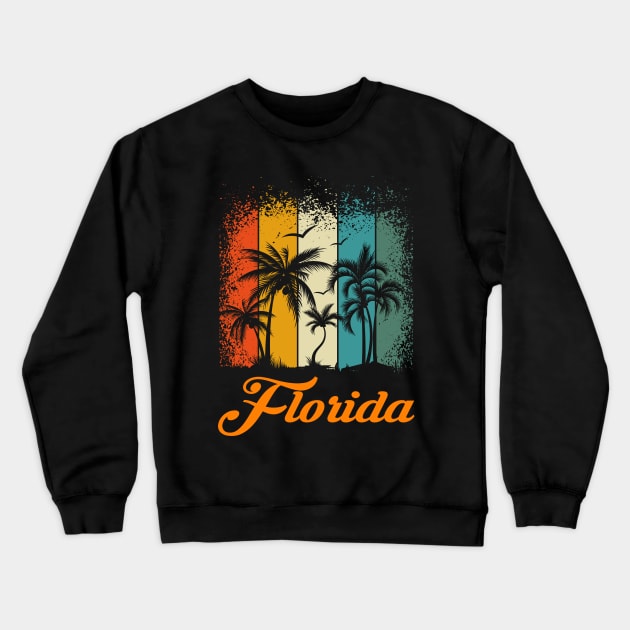Florida Lover Reto Vintage Crewneck Sweatshirt by UranusArts